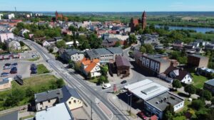 Hala na sprzedaż widok południowy zachód z perspektywy